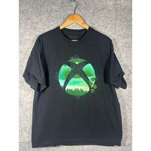 Xbox Landscape Graphic T Shirt Men's XL Black Short Sleeve Gaming‎